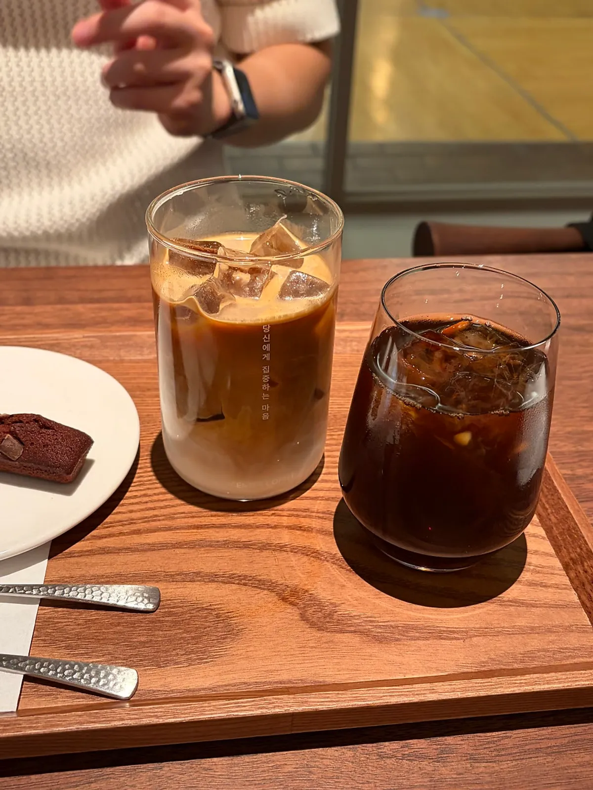 Nutty and smooth latte at Center Coffee Gwanghwamun
