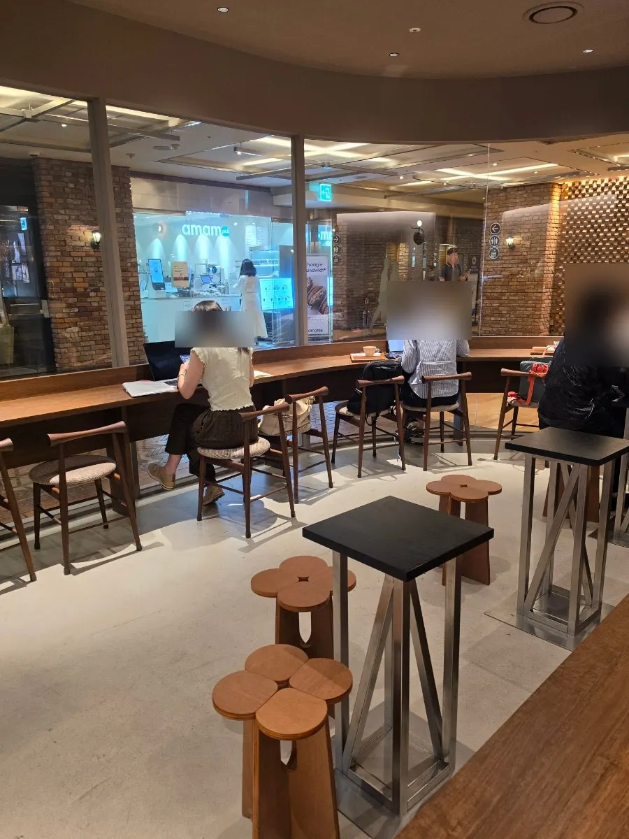 Large communal table seating
