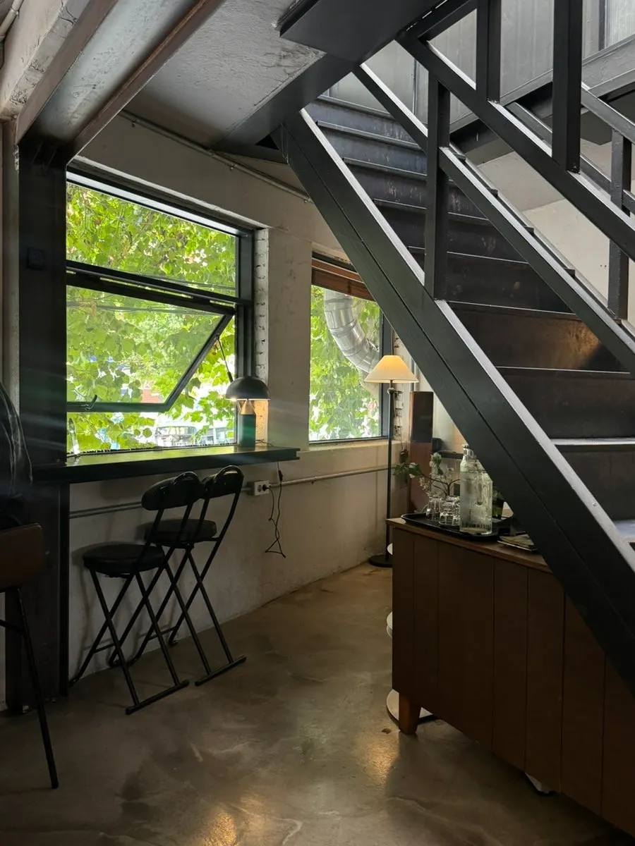 1st-floor brewing bar and roasting lab space