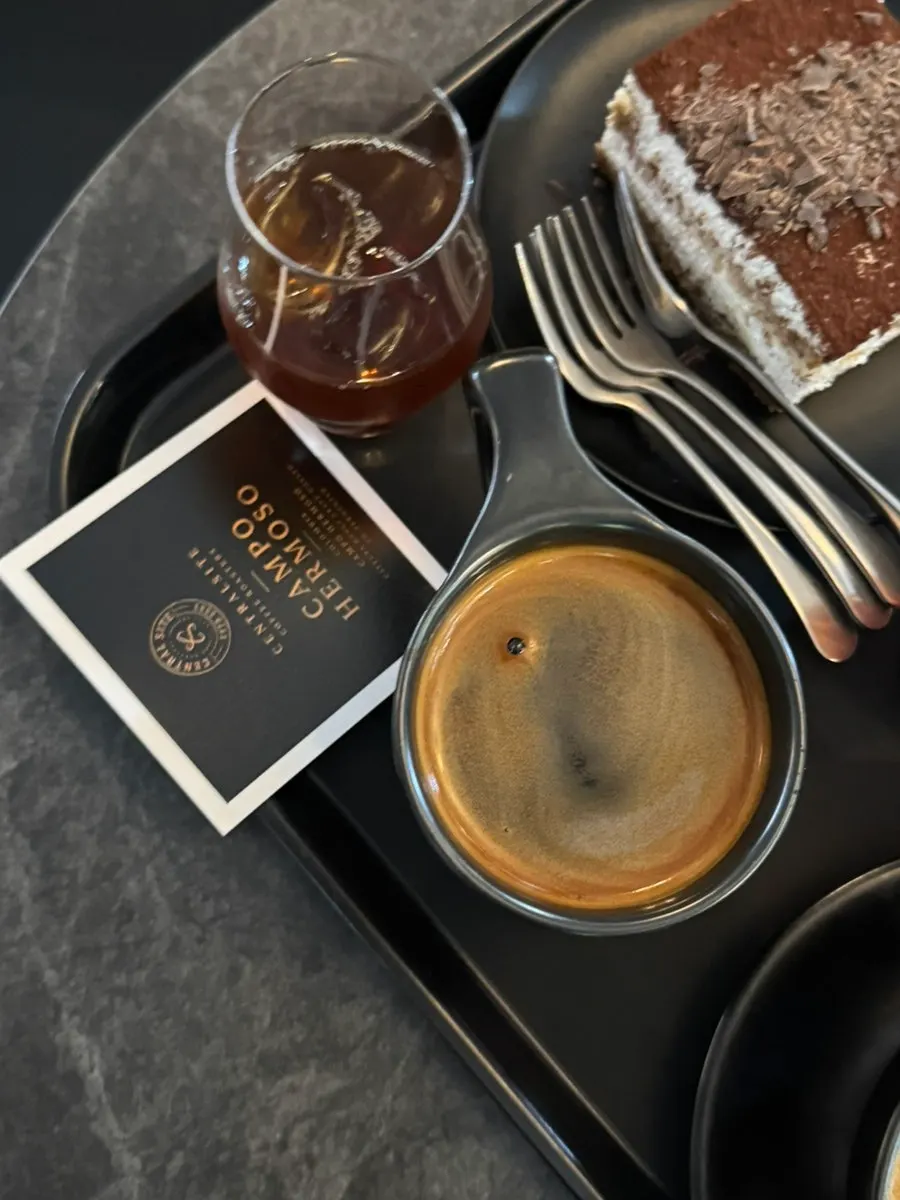 Colombia Geisha Peach Punch brewed coffee