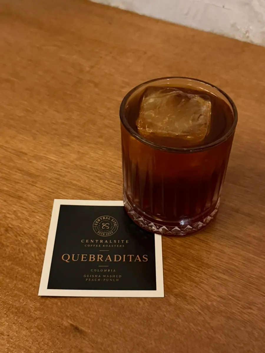 Card describing the flavor notes of each coffee