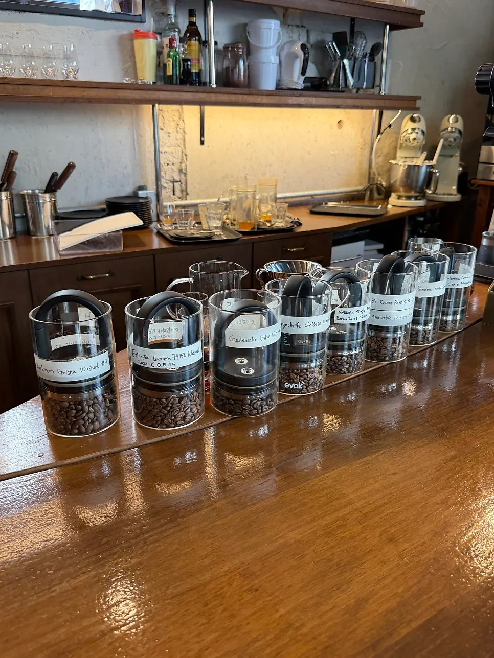 In-store roasting lab and brewing space