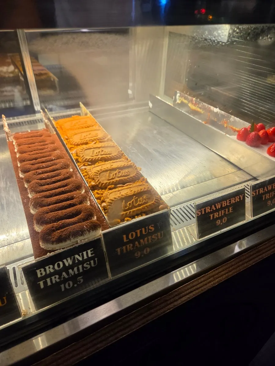 Specialty bean selection menu