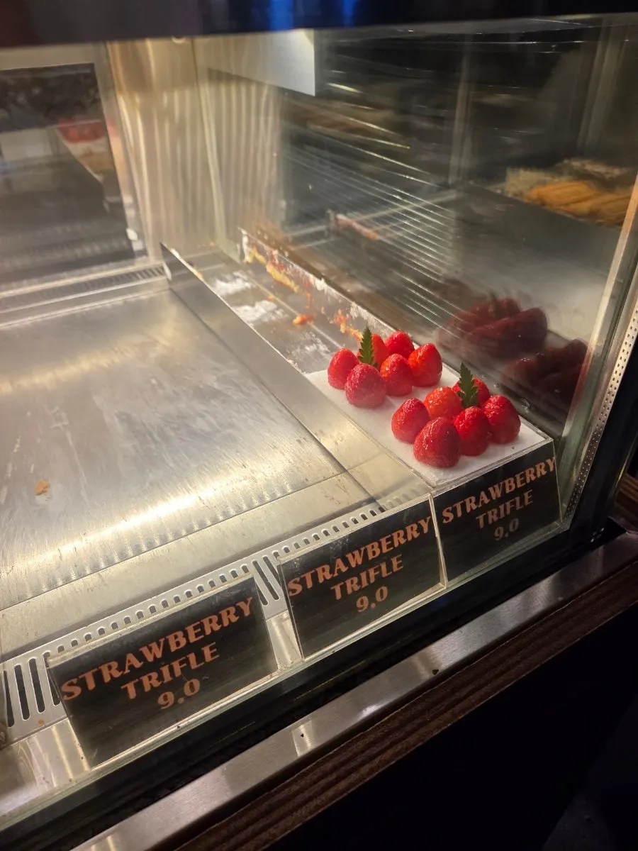Espresso menu listing