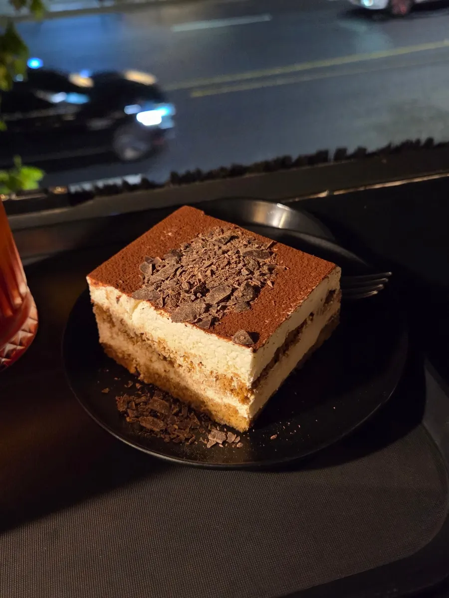 A plate of classic tiramisu