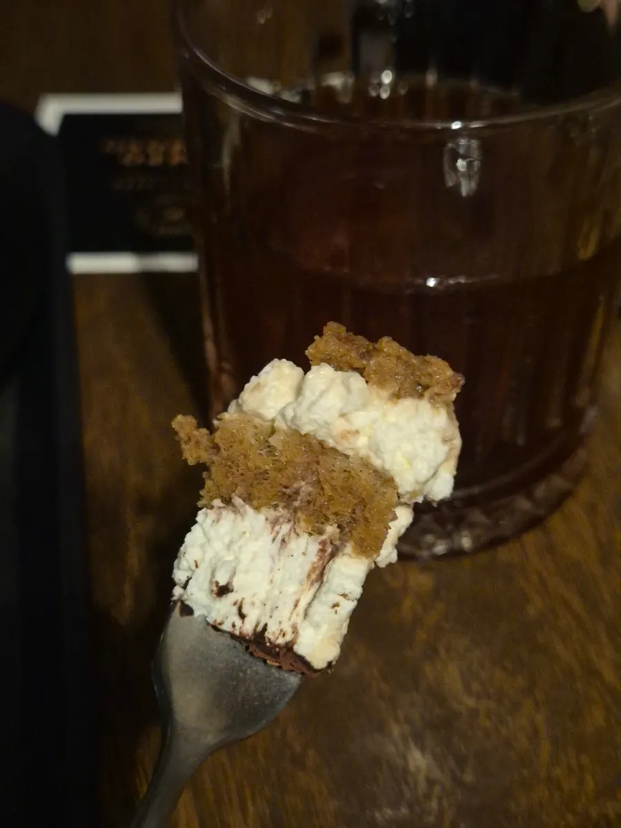Tiramisu piled with chocolate and coffee