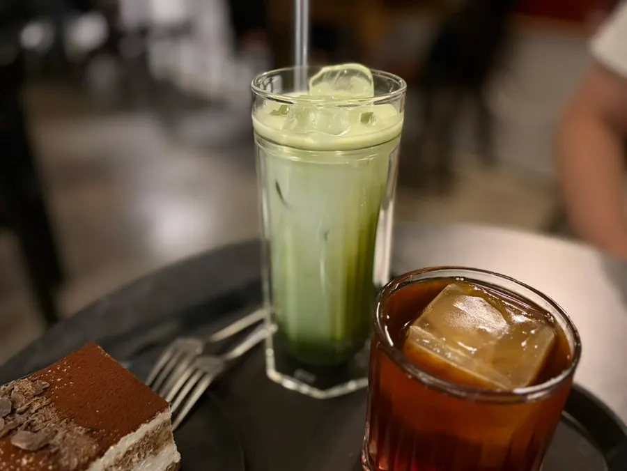 Haruyama matcha latte at Central Site