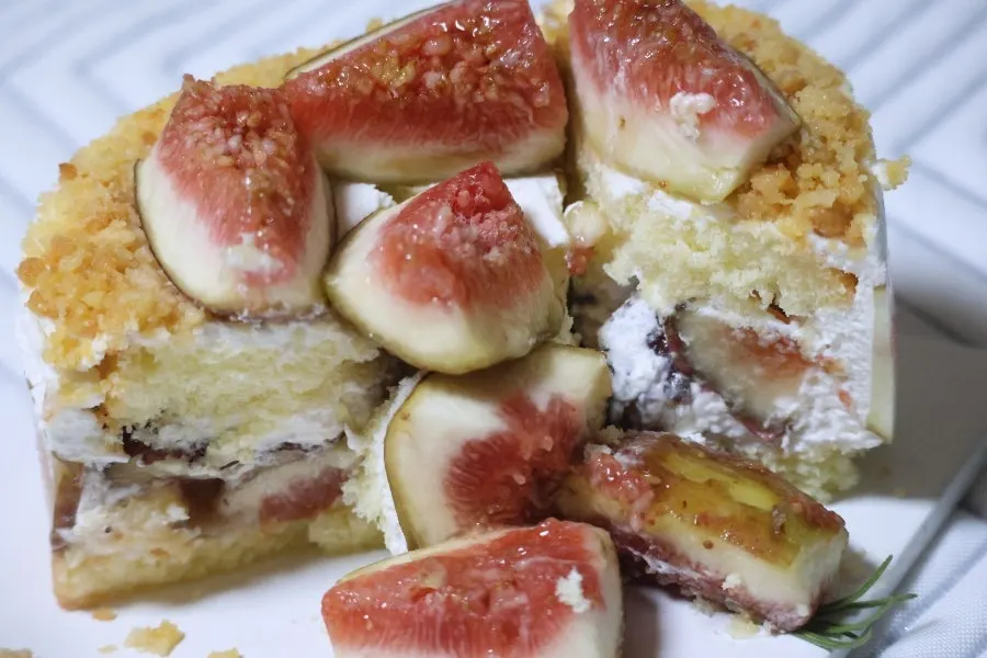 Packaged fig cake brought home