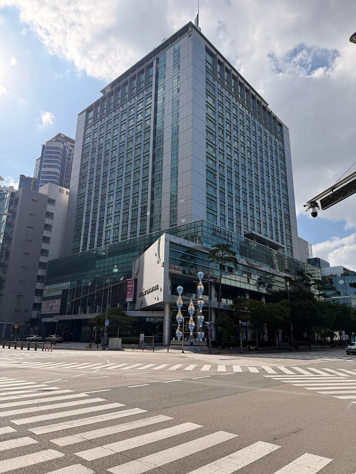 해운대 센텀 호텔 1층 에코레비헤어앤스파 입구