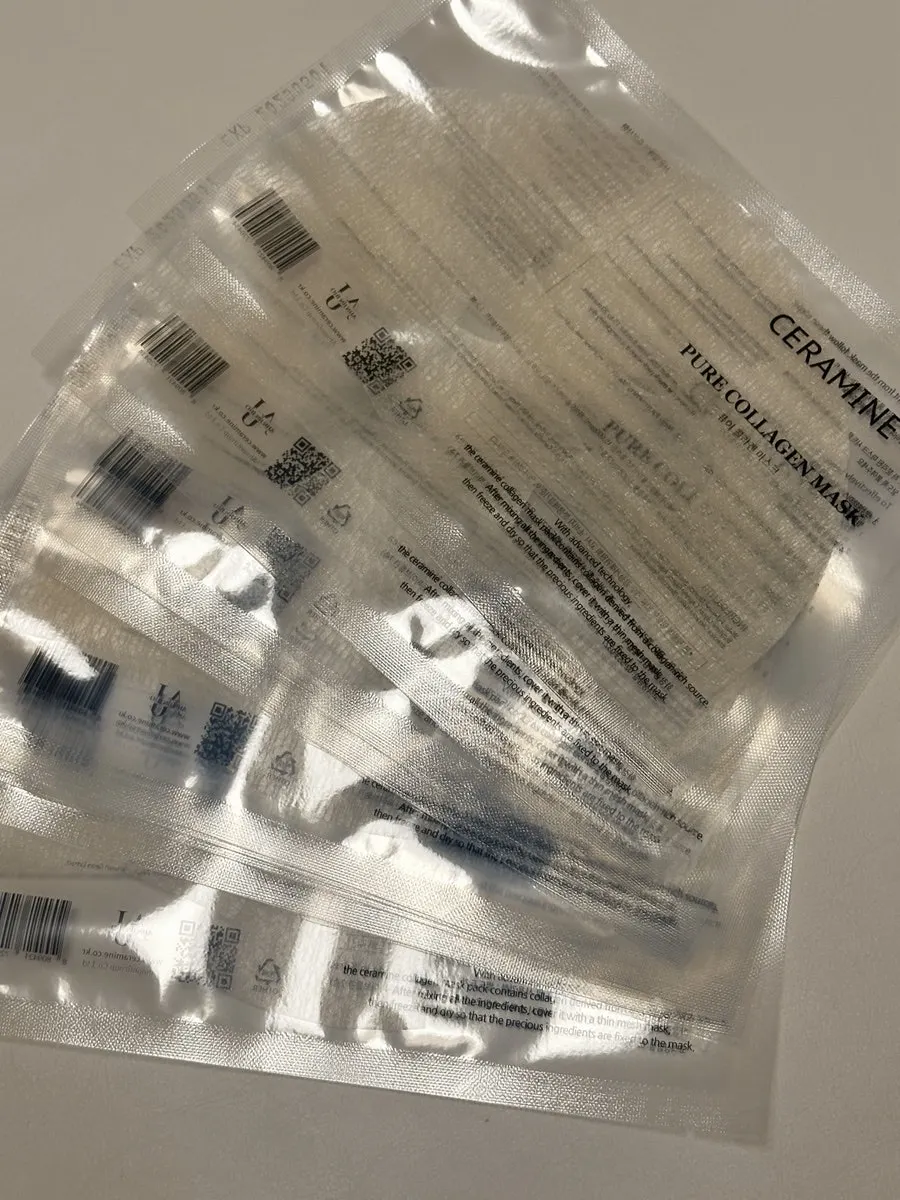Collagen mask pack ingredient guide image