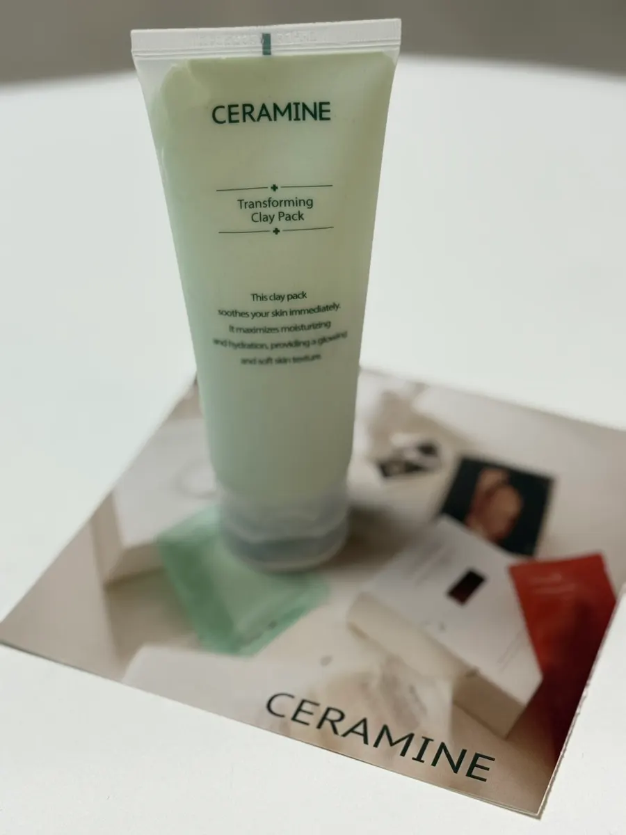Ceramine clay pack for at-home skin care