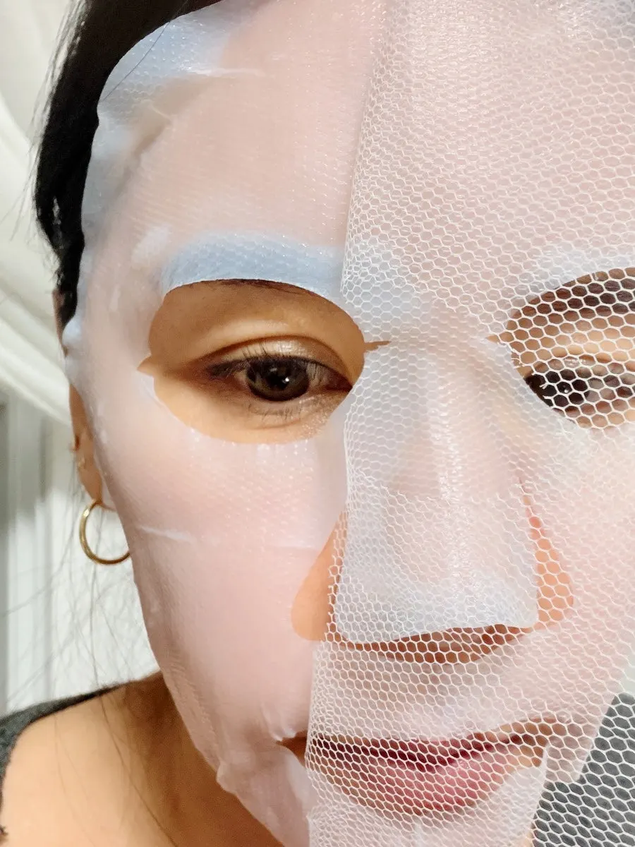 Home care process of leaving the patch on the nose and waiting
