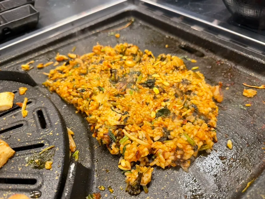 Fried rice cooked fresh by staff