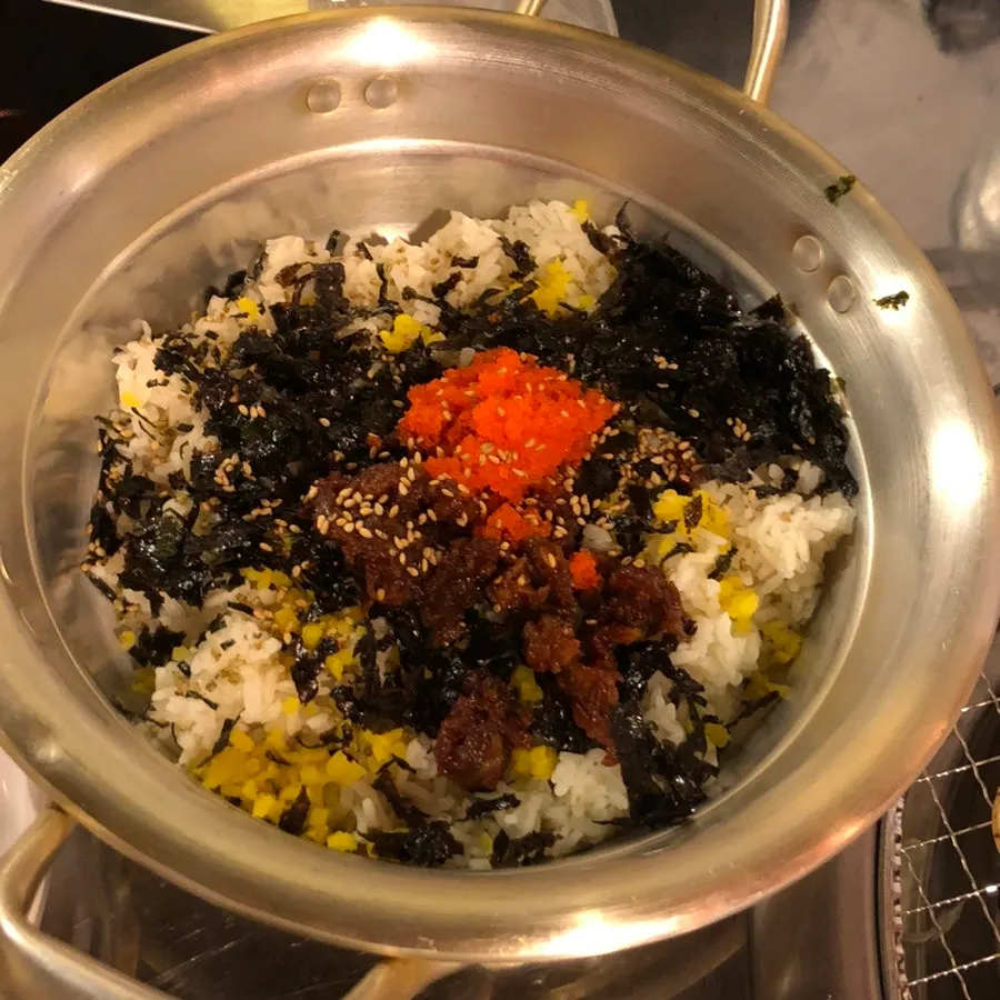 Chiletan rice ball topped with cartilage and flying fish roe
