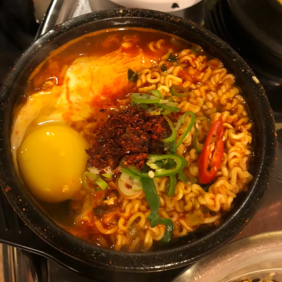 Soondubu-yeolramen at Champpoppo Jjokgalbi