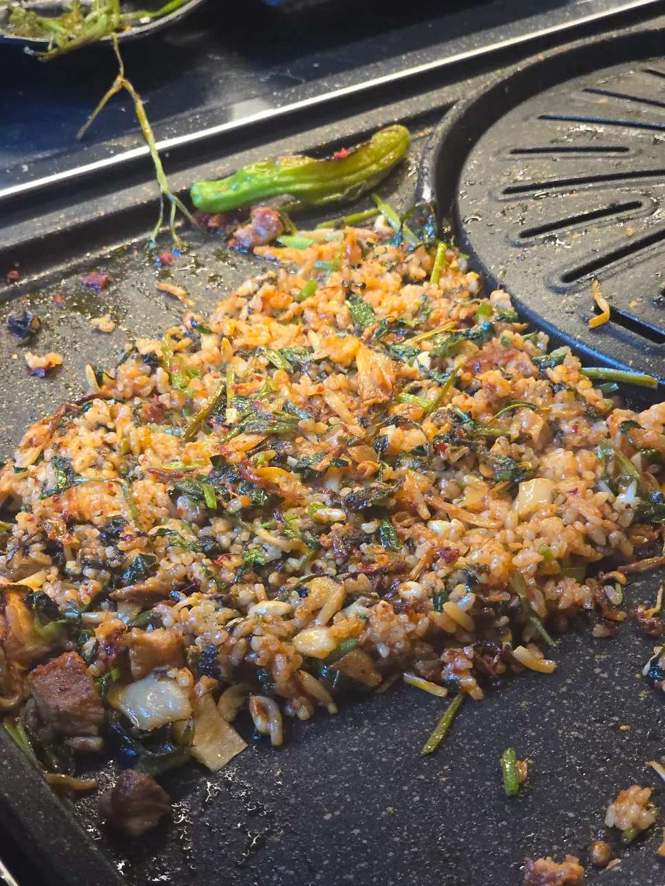 Fried rice ordered to finish the meal
