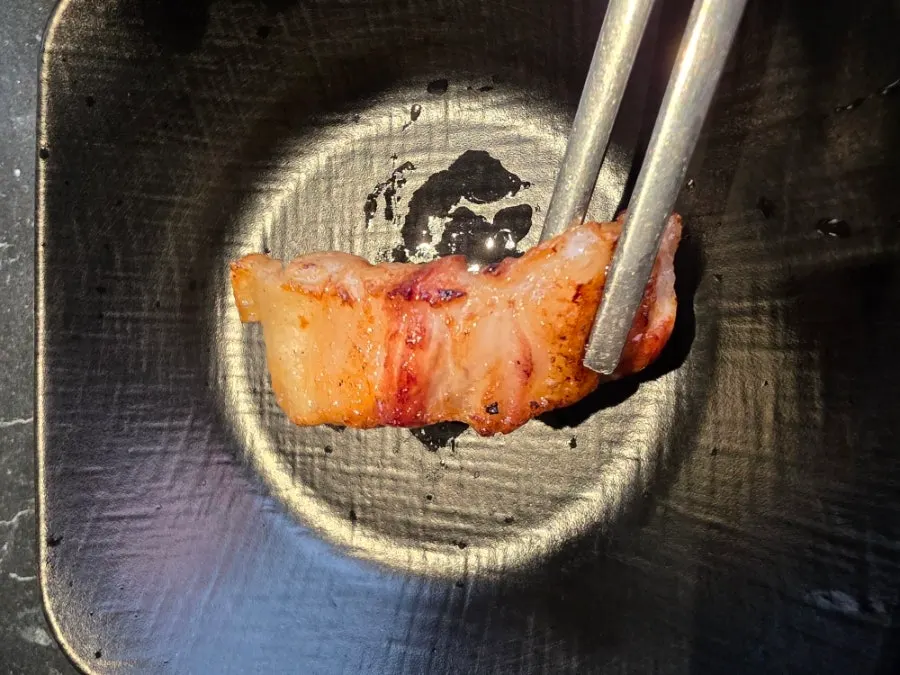 Glossy grilled Jeju black pork