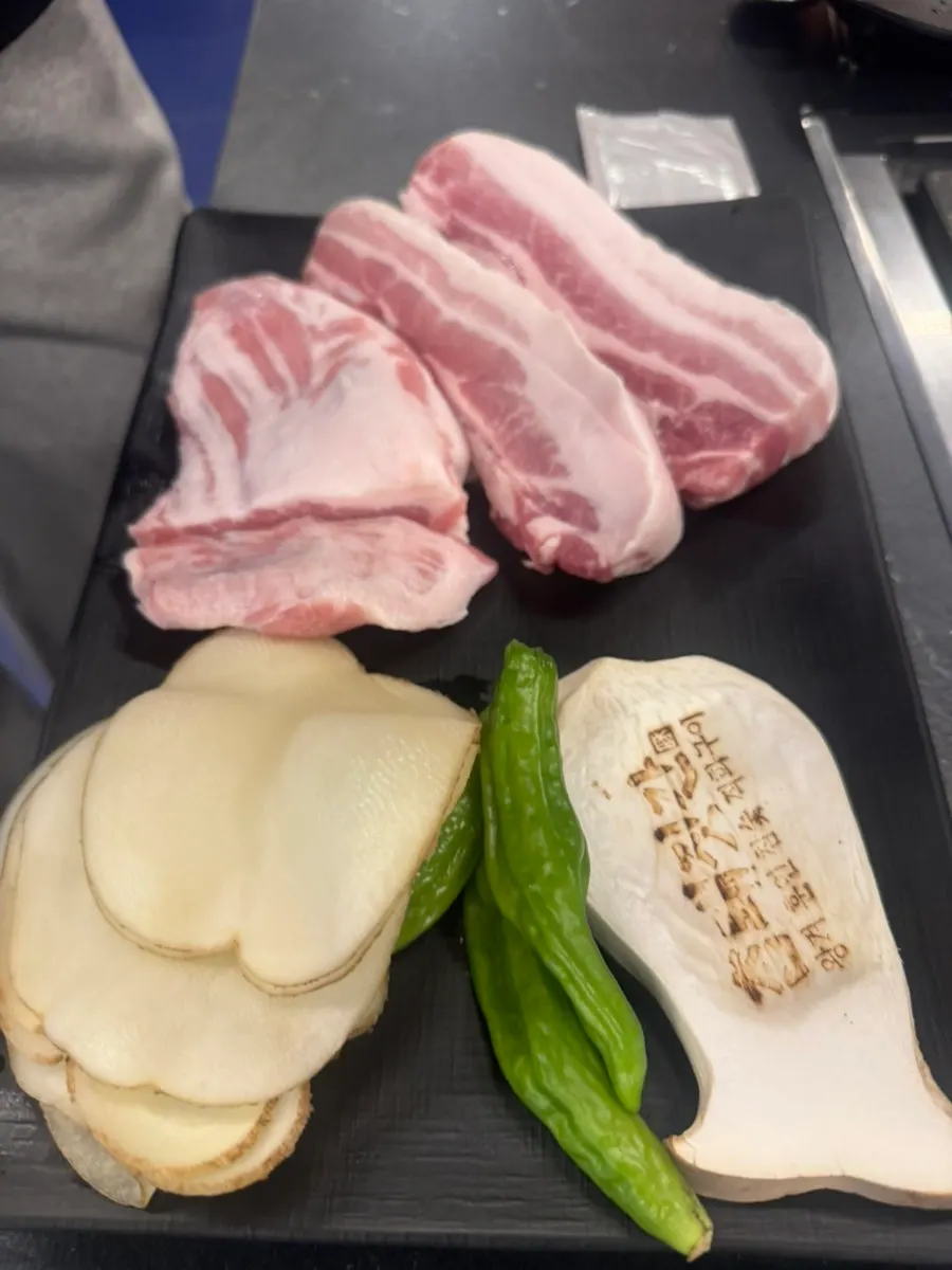 Pork belly turning golden brown