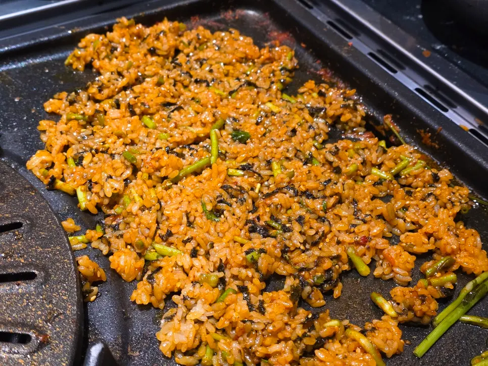 Fried rice served for dessert at Chamdwaejitgan Magok