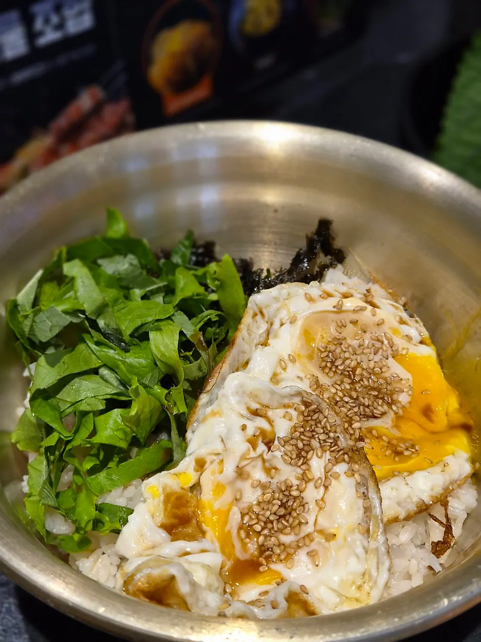 Side dishes brought from the self-serve bar