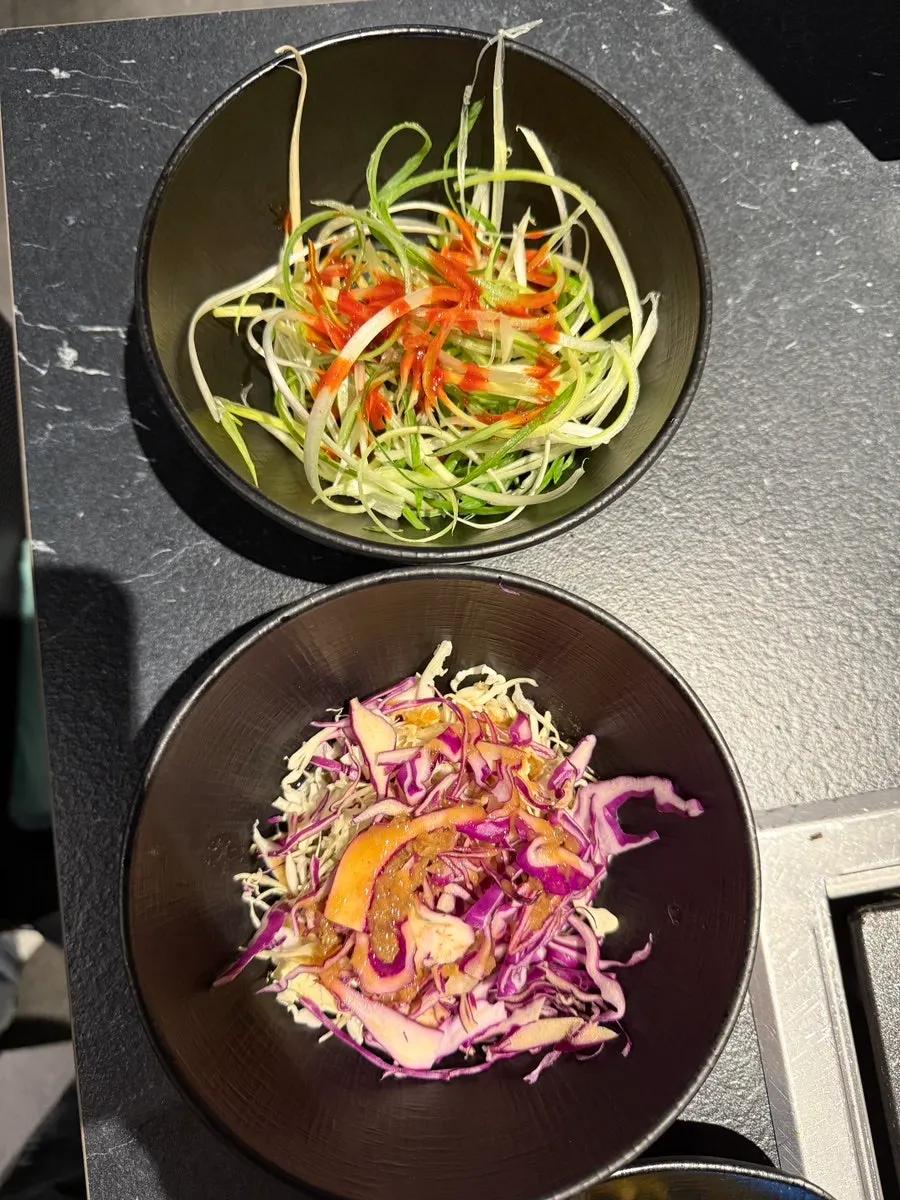 Ordering screen for choosing menu items on the tablet