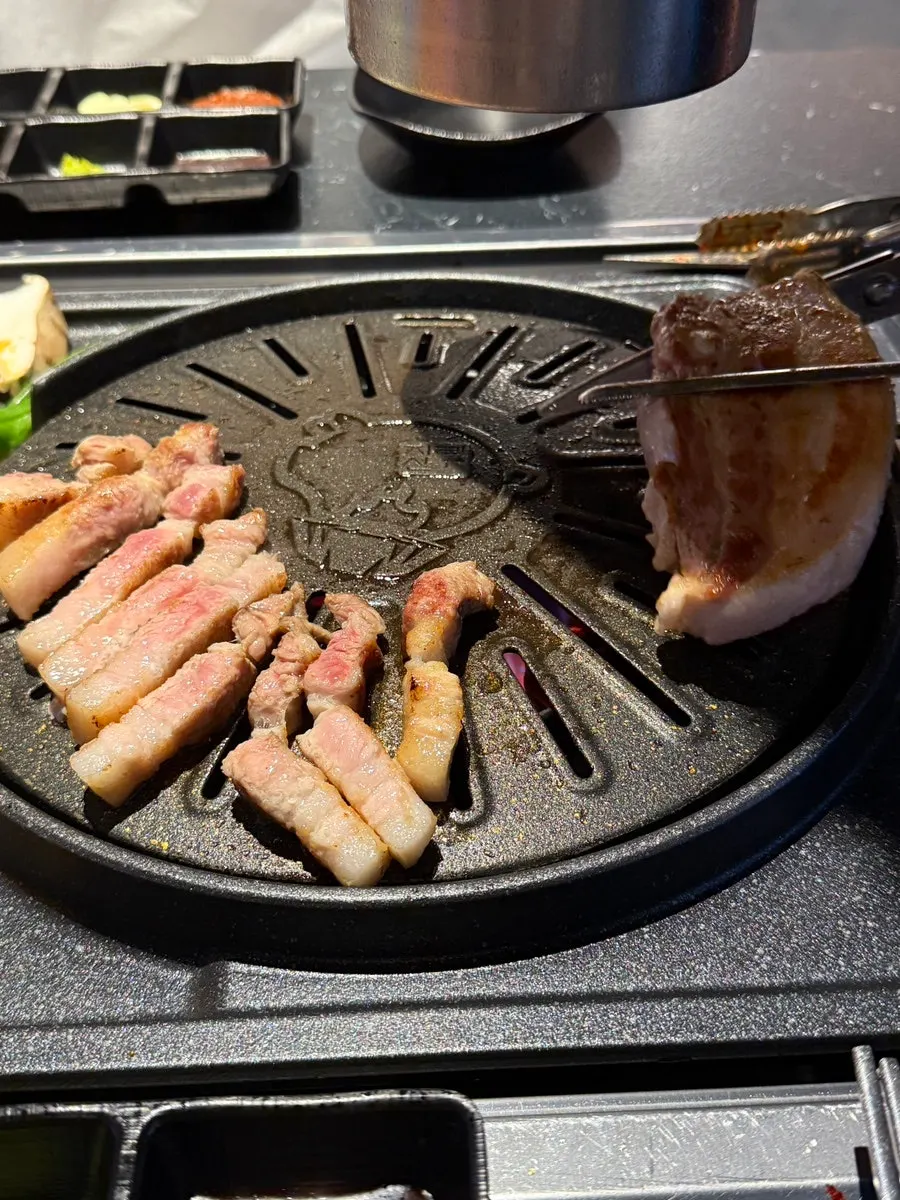 Two thick chunks of pork belly for a 2-serving order