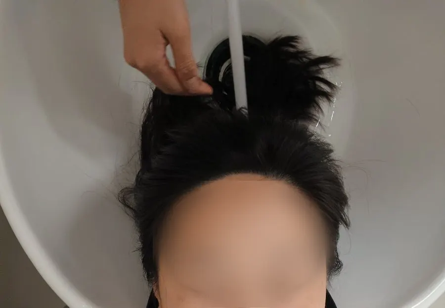 엘리자벳펌 시작 전 머리 상태