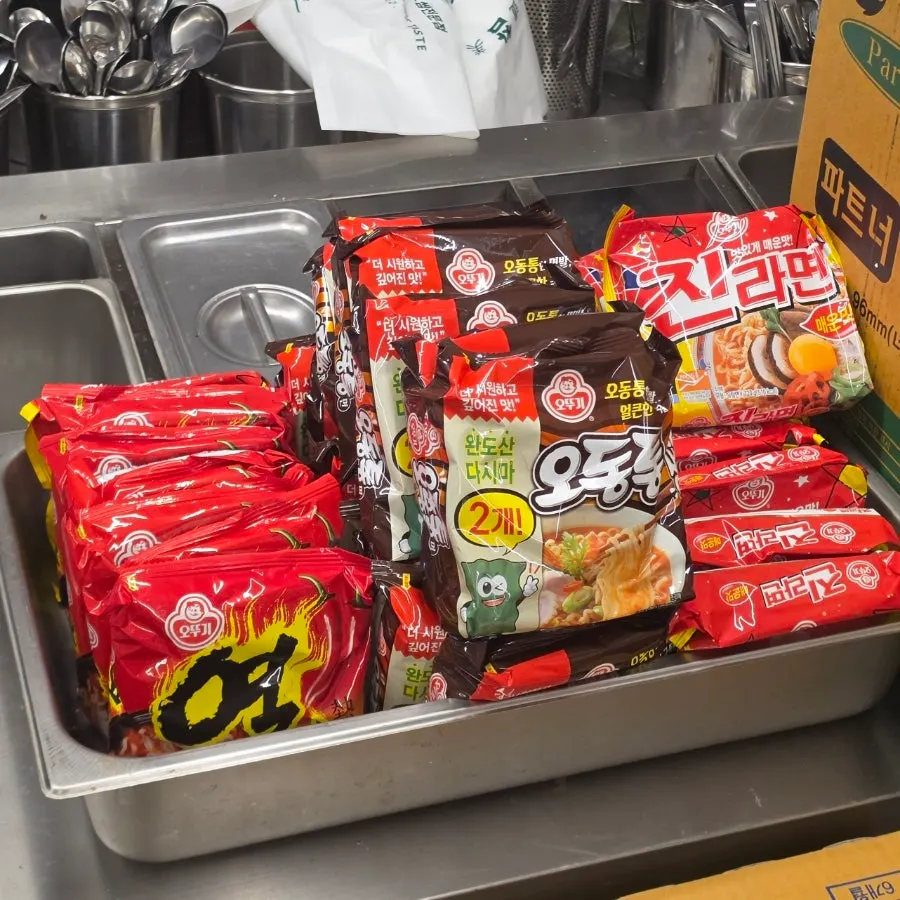 서비스로 제공되는 라면 종류