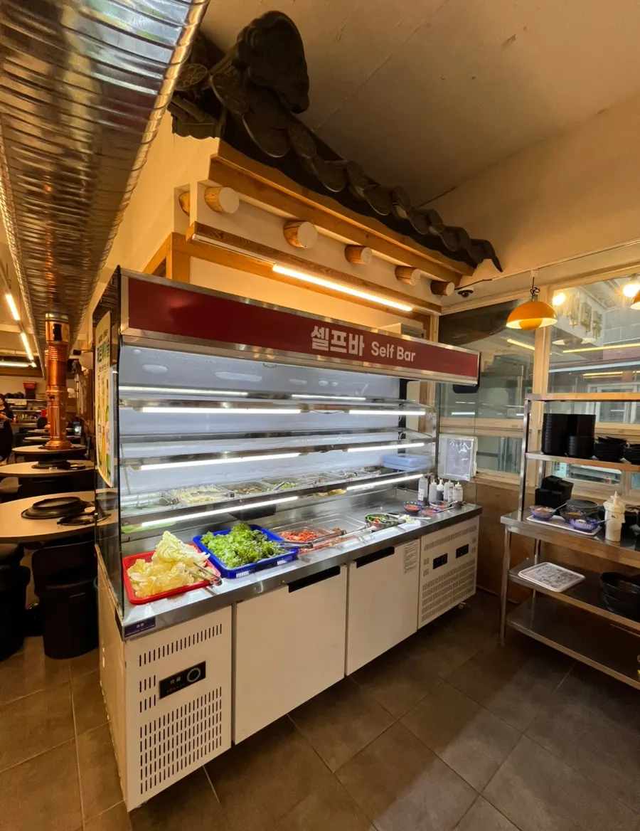 Self-serve bar with side dishes