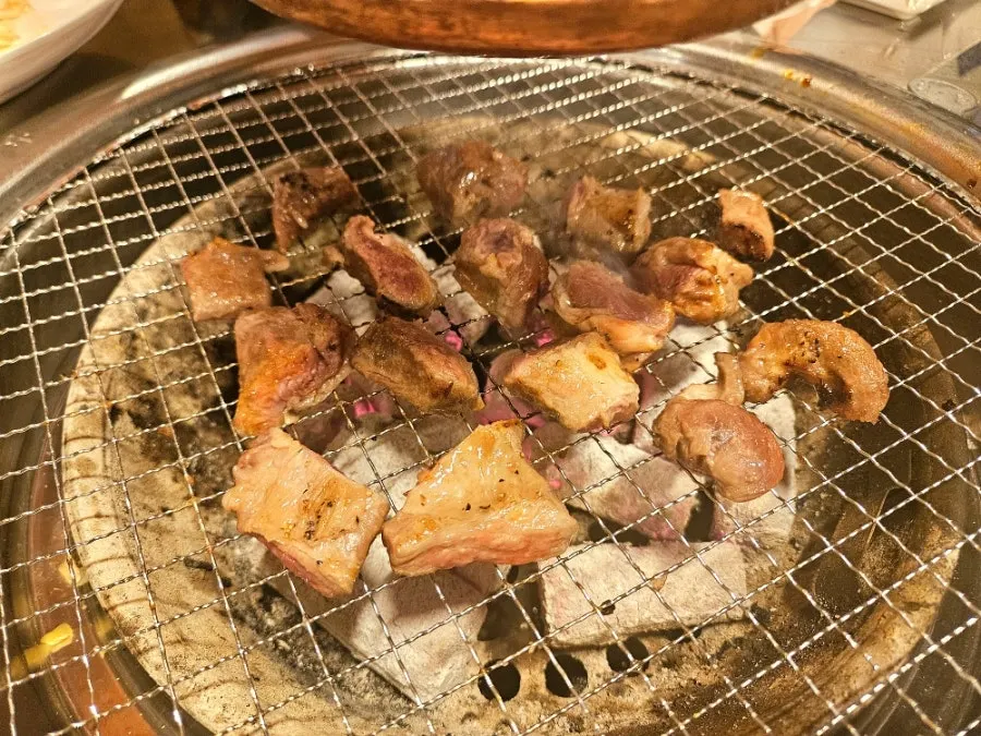 Spicy pork ribs paired with steamed egg