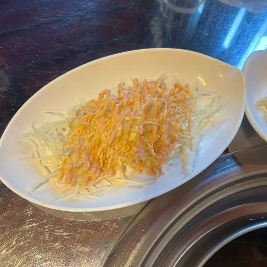 Four sauces: onion soy sauce, seasoned sauce, ranch, and curry sauce