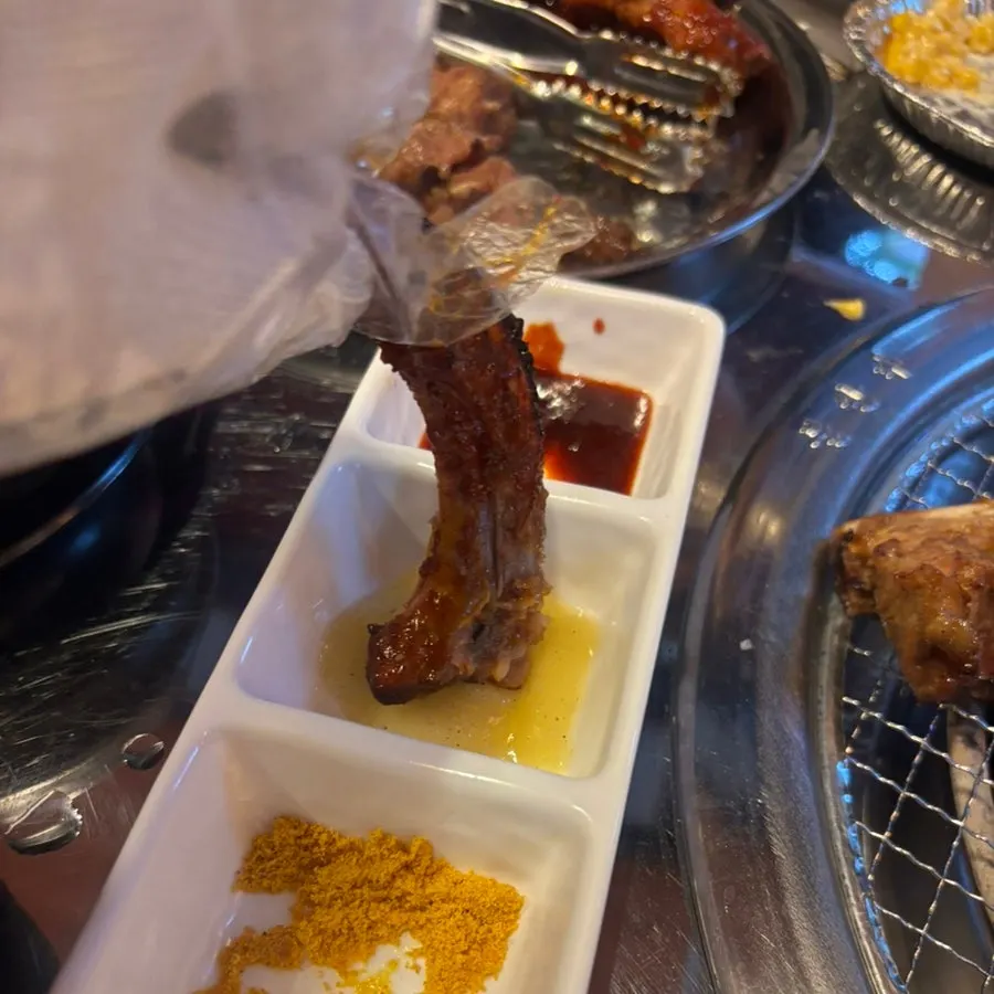 Red seasoned jjokgalbi ordered at regular spice level