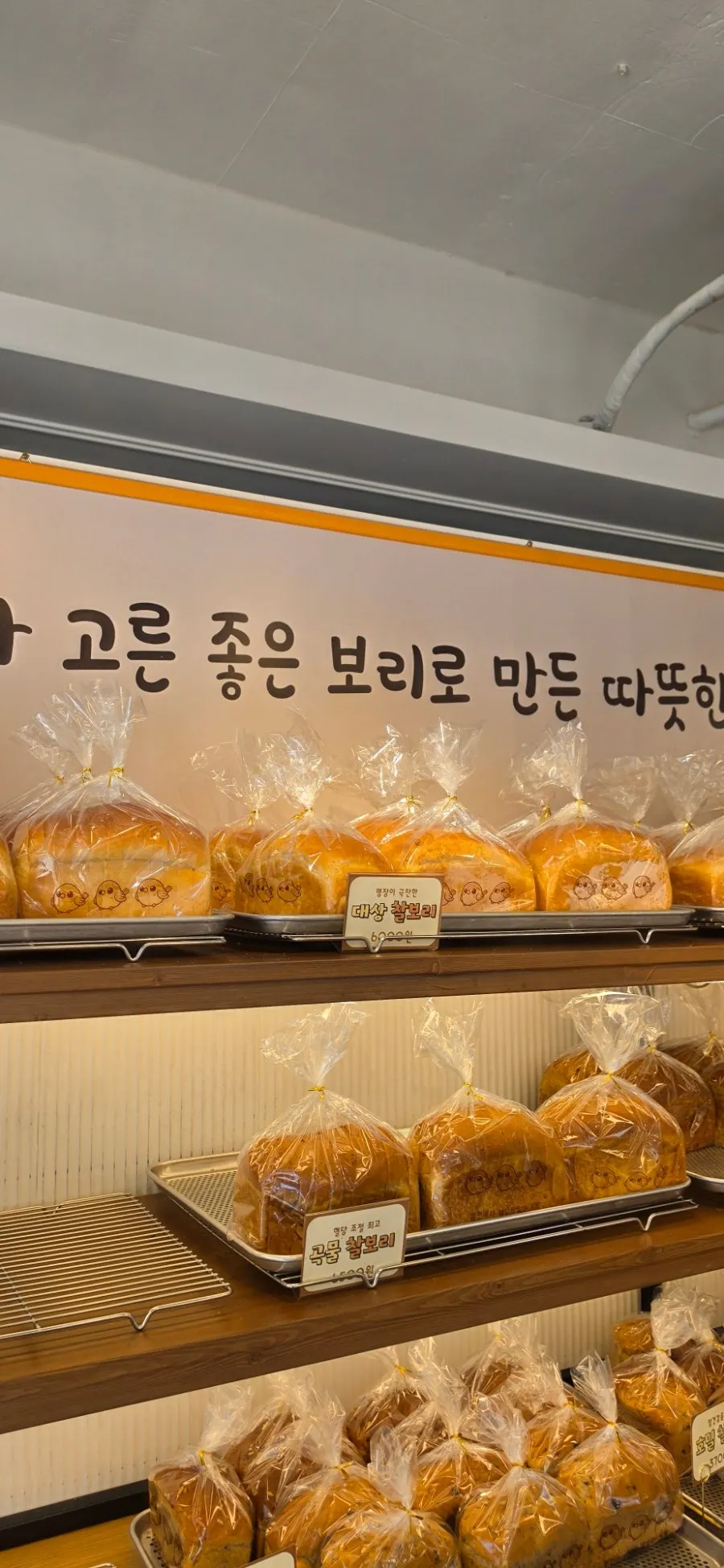 가족과 함께 먹은 보리식빵 조각