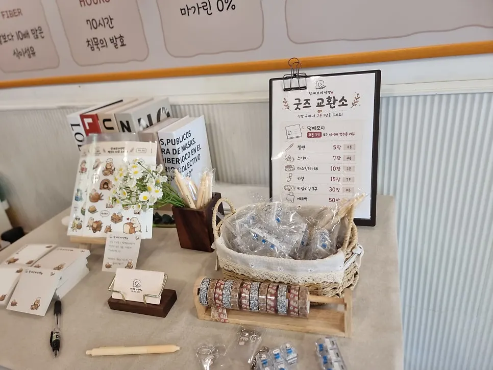 Bread purchase coupons and goods exchange sign