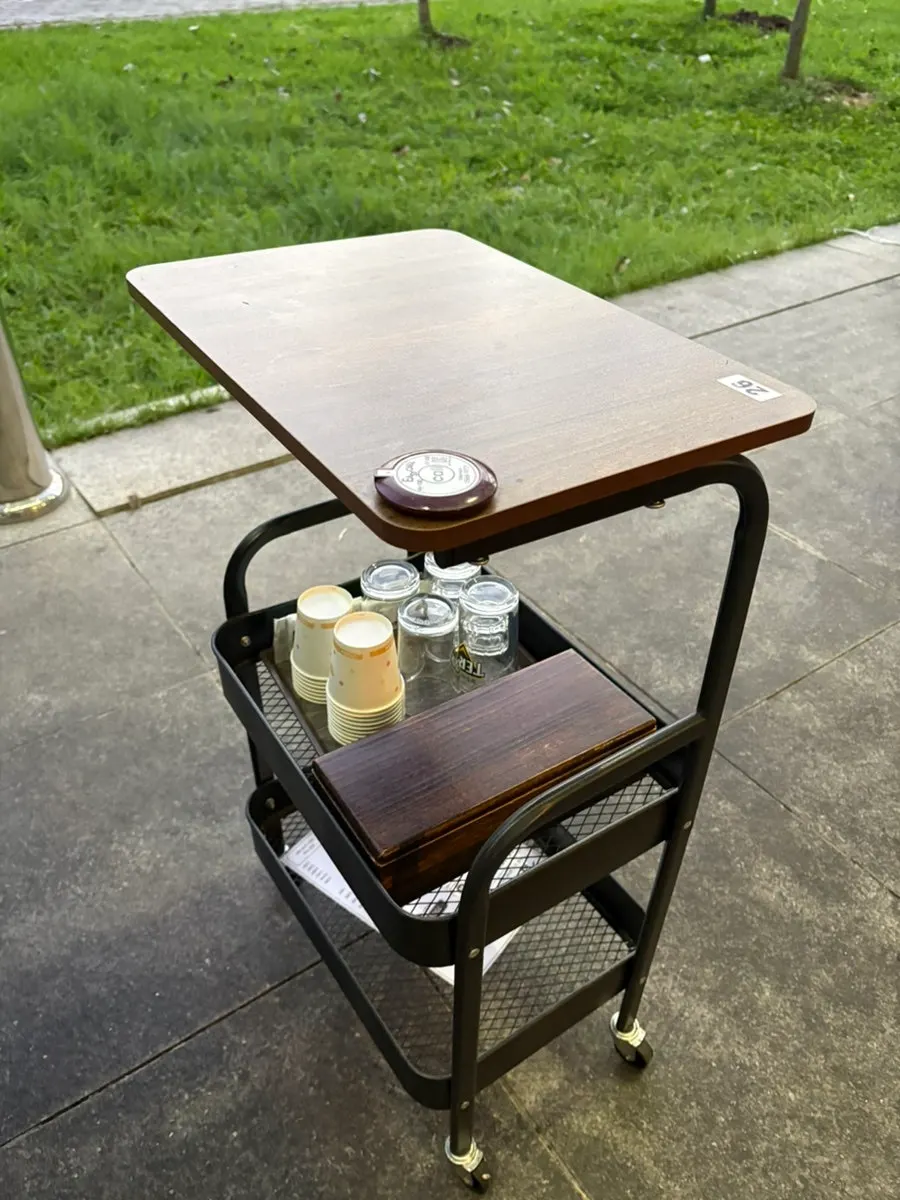 Charcoal brazier set on the outdoor table