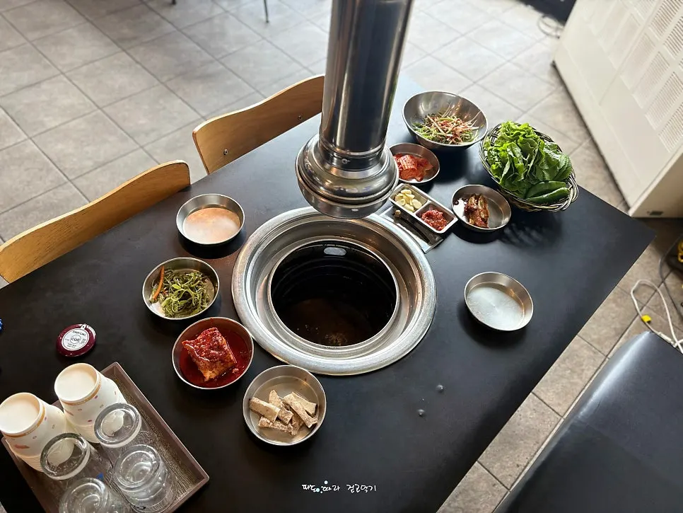 The basic table setting at Chamsutjip Naju Innovation City Branch