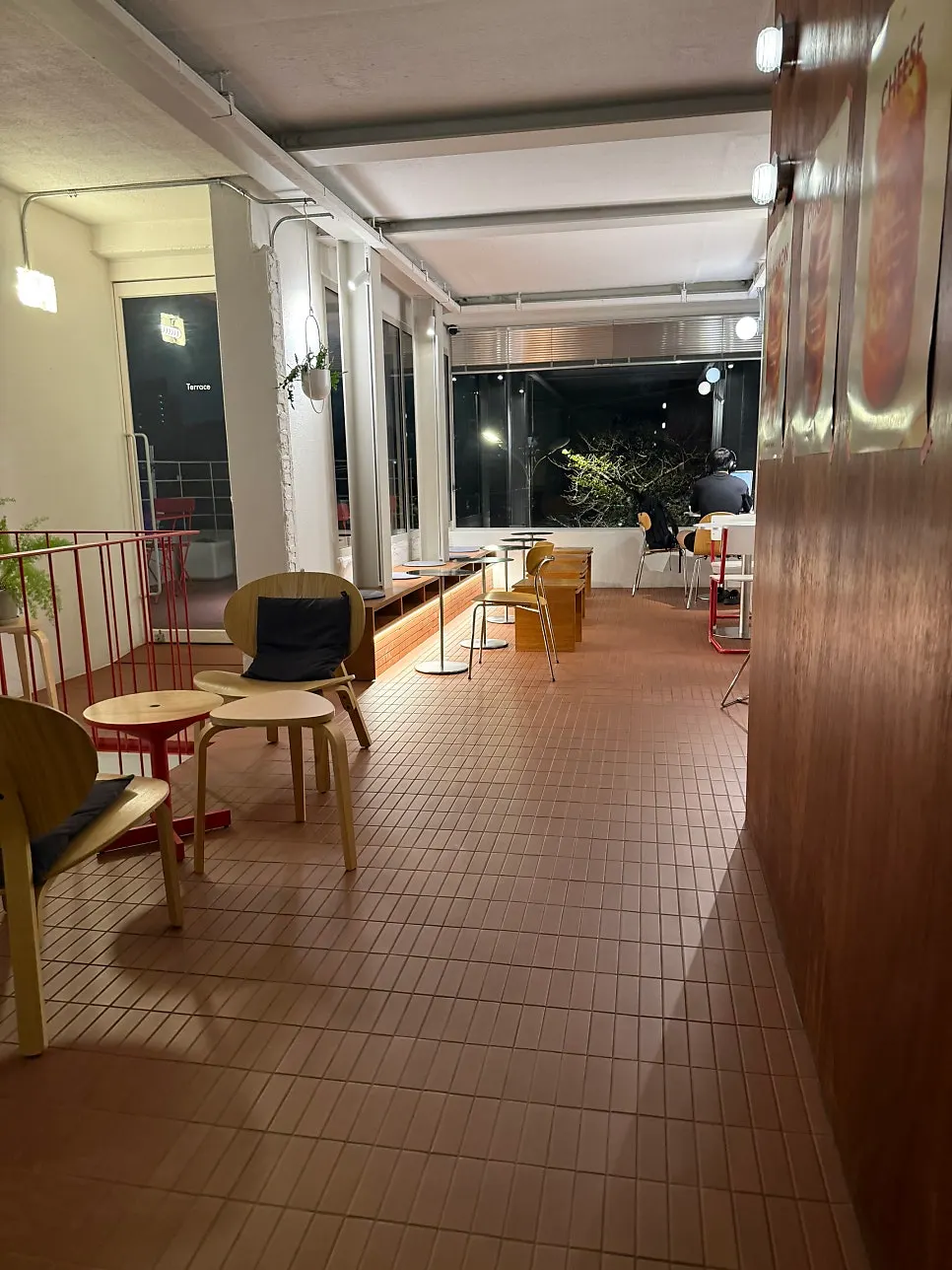 Interior atmosphere of Uisagye lit by evening lighting