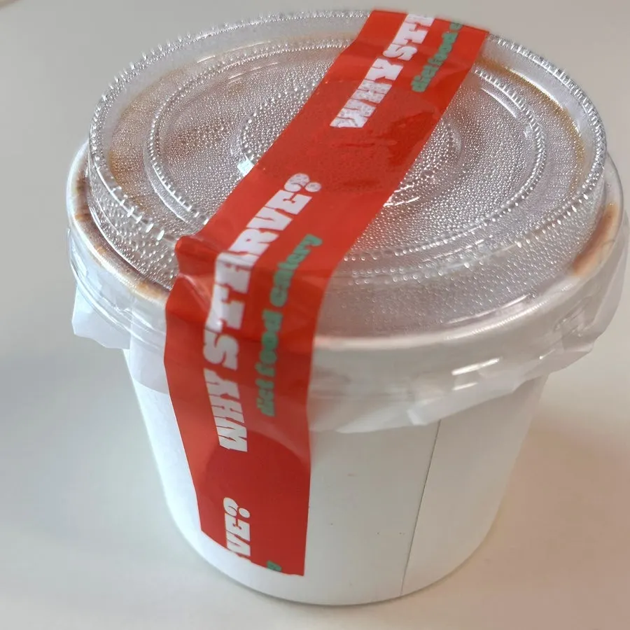 Neatly packaged meal menu