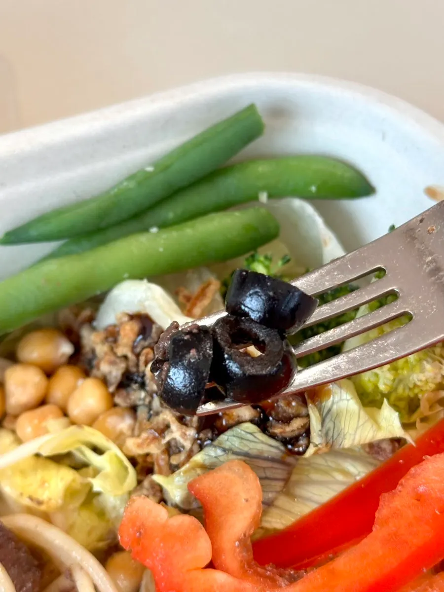 Protein box filled with assorted vegetables