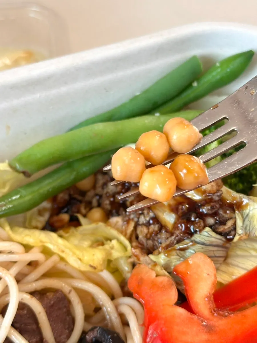 A meal of beef steak protein box
