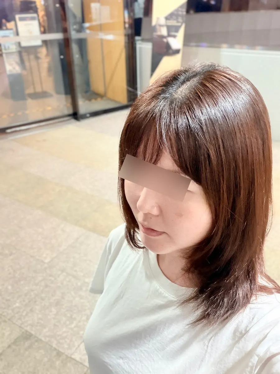 볼륨매직 전 부스스한 긴 머리 상태