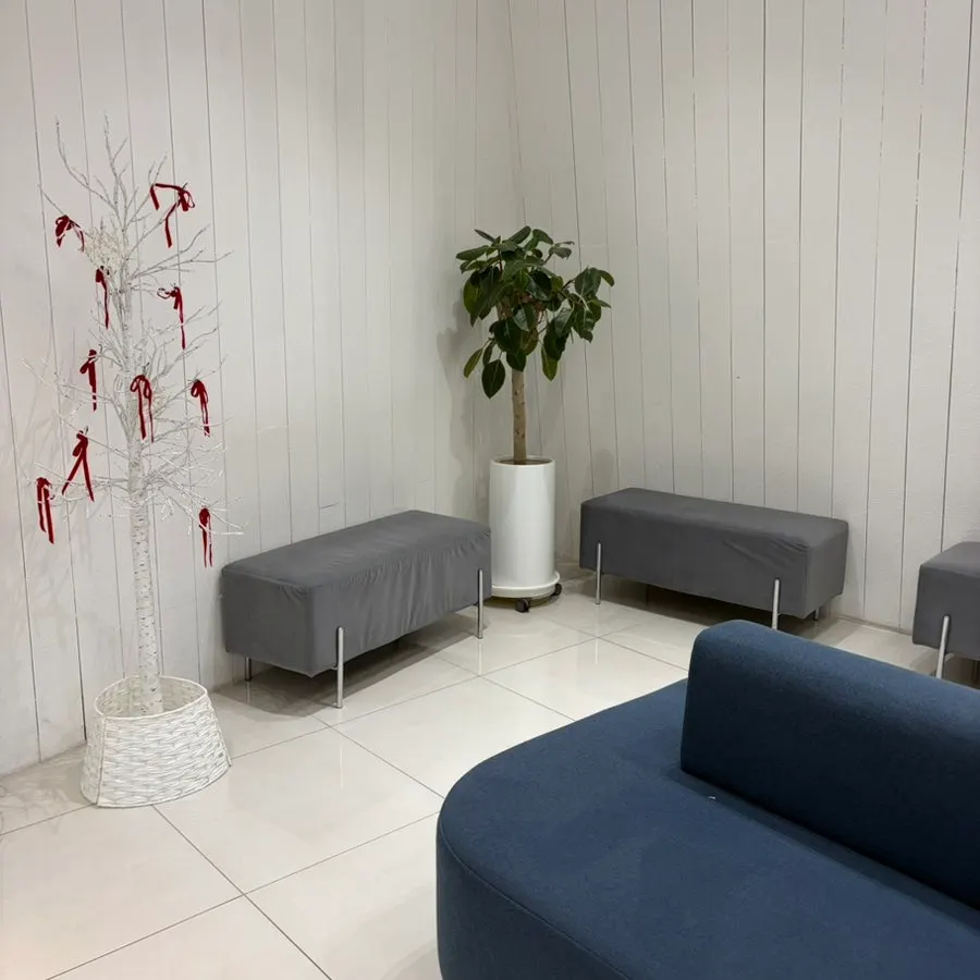 Waiting seats where consultations take place