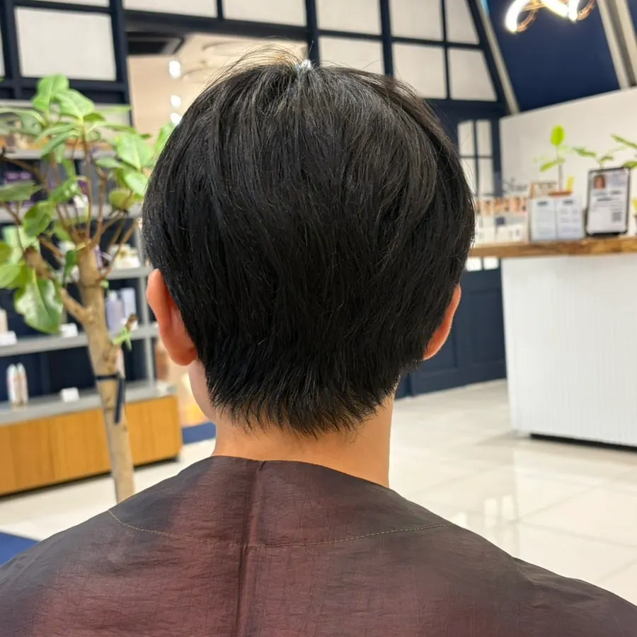 Before photo of the men's hair before cutting