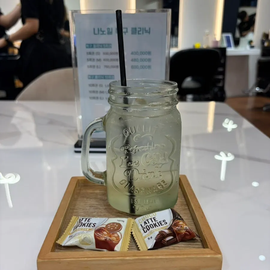 Drinks and snacks provided while waiting