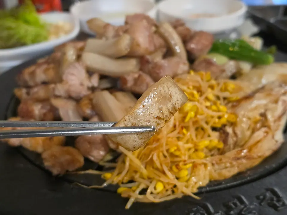 Thick-cut grilled aged pork