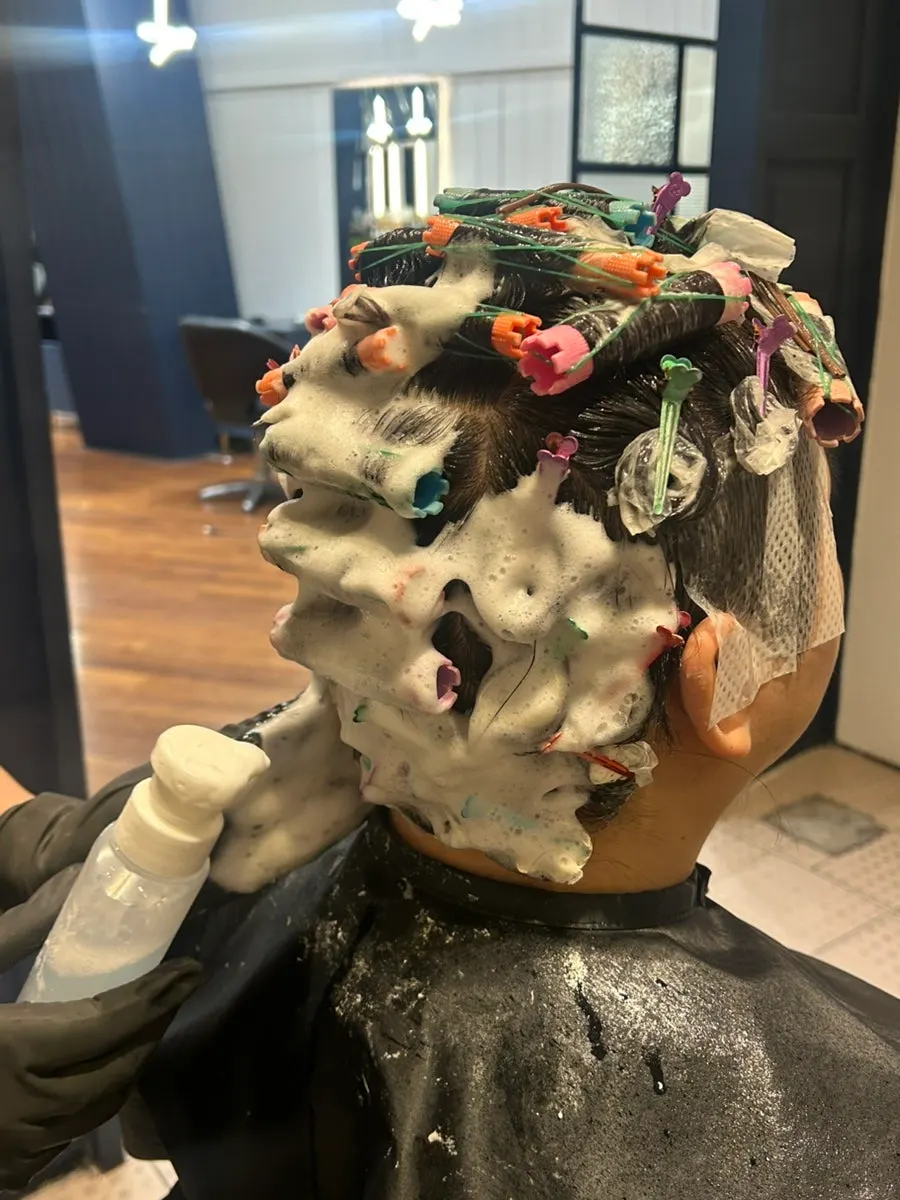 Hair and scalp care during the perm