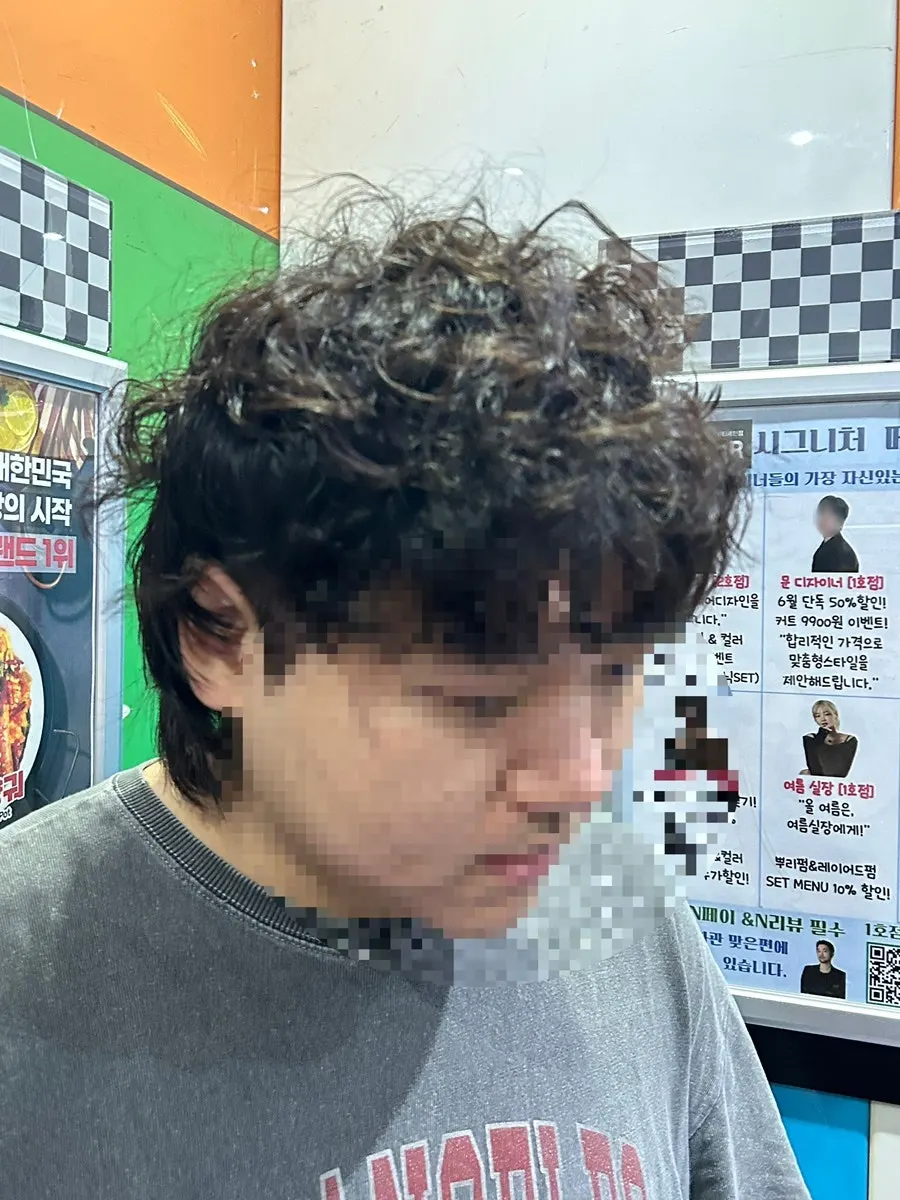 ヒッピーパーマの仕上げスタイル調整