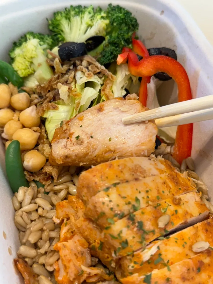 Neatly packaged salad box