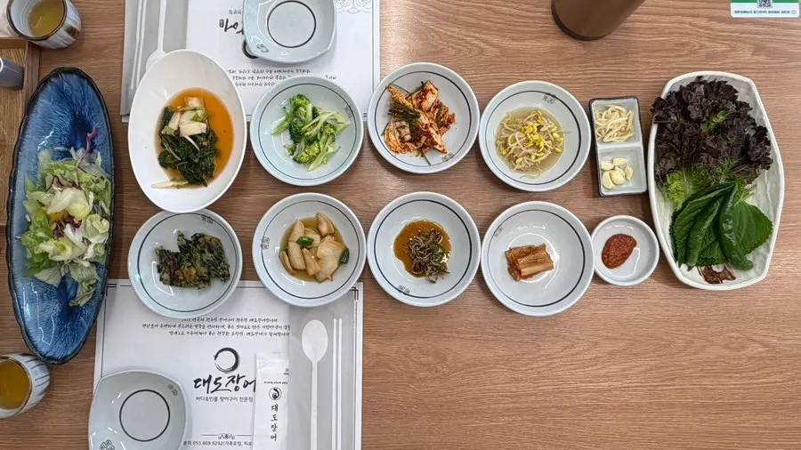 Plates of mild, not-too-strong side dishes