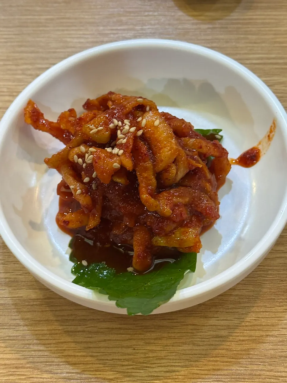 무말랭이 등 기본 반찬